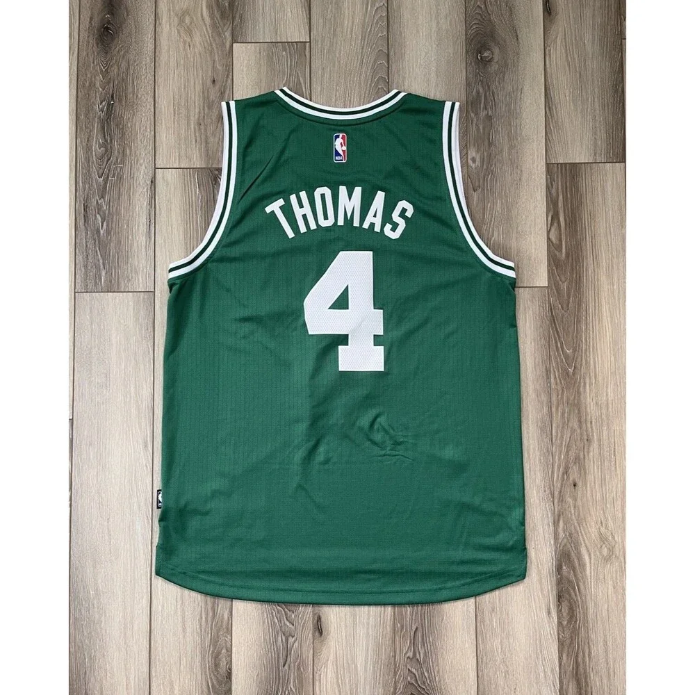 Adidas Swingman Green NBA Isaiah Thomas Boston Celtics Away Jersey L +2 Length